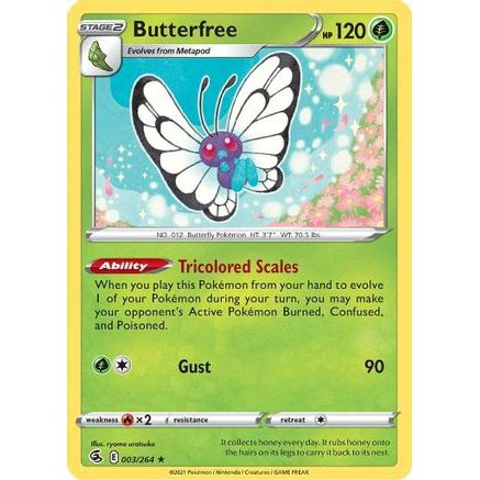 Butterfree 3/264 - SWSH08 Fusion Strike Reverse Holofoil
