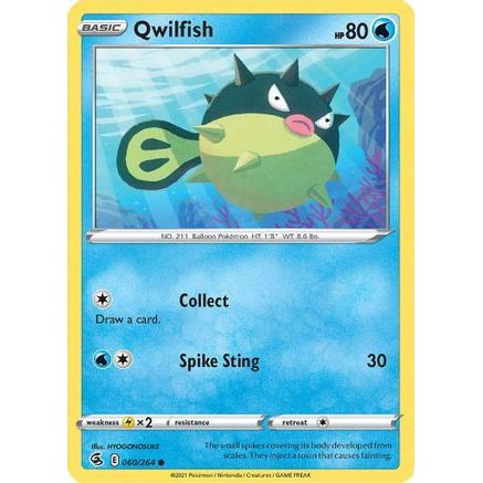 Qwilfish 60/264 - SWSH08 Fusion Strike Reverse Holofoil