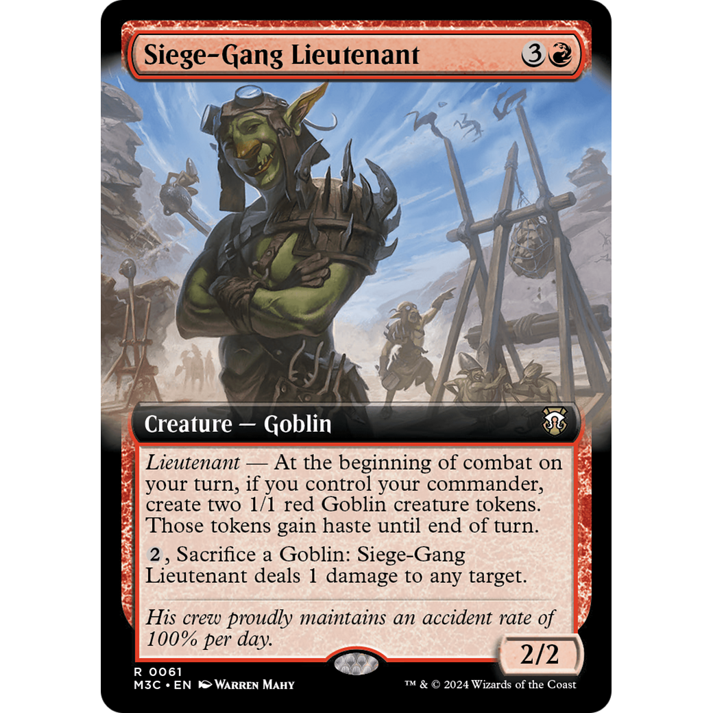 Siege-Gang Lieutenant (M3C-061) - Modern Horizons 3 Commander: (Extended Art)