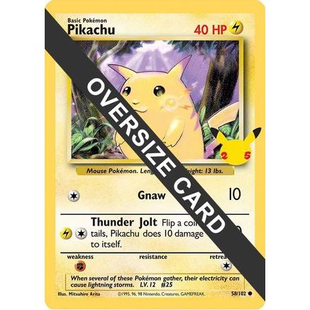 Pikachu - 58/102 (25th Anniversary) 58 - Jumbo Cards