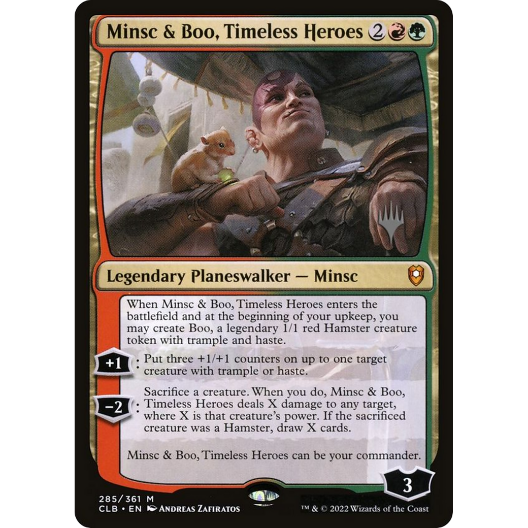 Minsc & Boo, Timeless Heroes (PPLCI-285P) - Battle for Baldur's Gate Promos Foil