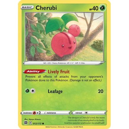 Cherubi 12/172 - SWSH09 Brilliant Stars Reverse Holofoil