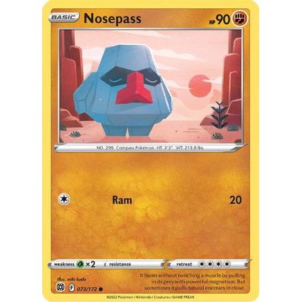 Nosepass 73/172 - SWSH09 Brilliant Stars Reverse Holofoil