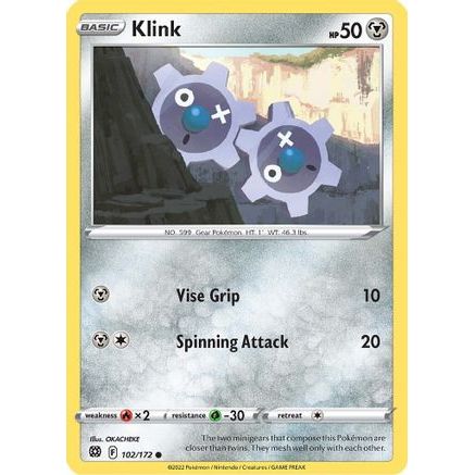 Klink 102/172 - SWSH09 Brilliant Stars Reverse Holofoil