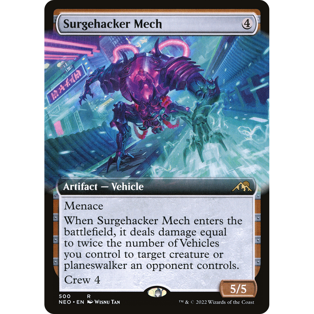 Surgehacker Mech (NEO-500) - Kamigawa: Neon Dynasty: (Extended Art) Foil