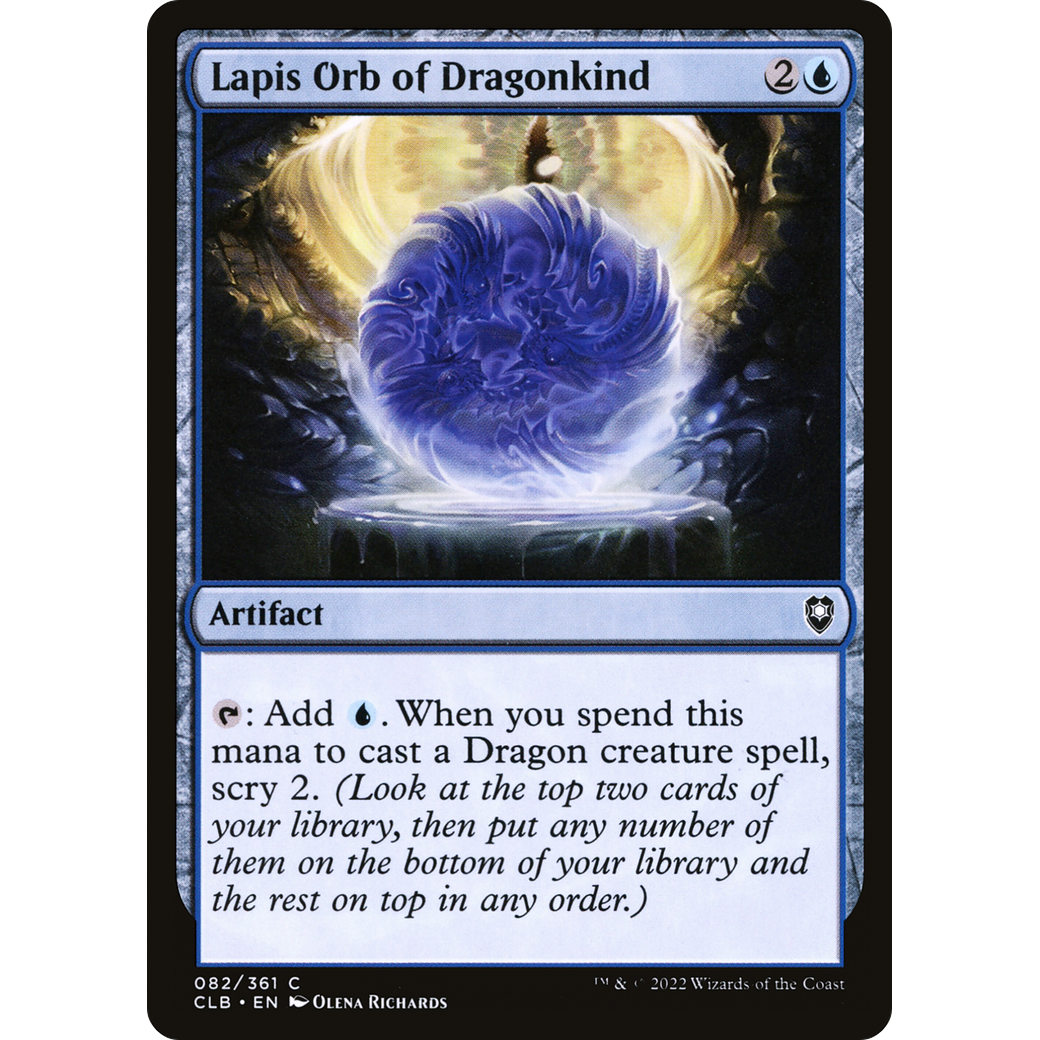 Lapis Orb of Dragonkind (CLB-082) - Commander Legends: Battle for Baldur's Gate Foil