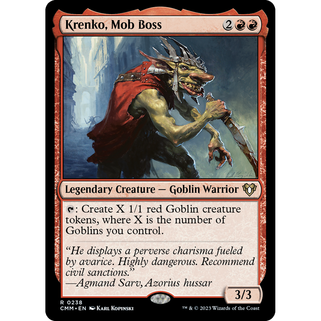 Krenko, Mob Boss (CMM-238) - Commander Masters Foil