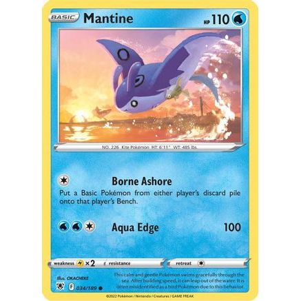 Mantine 34/189 - SWSH10 Astral Radiance Reverse Holofoil