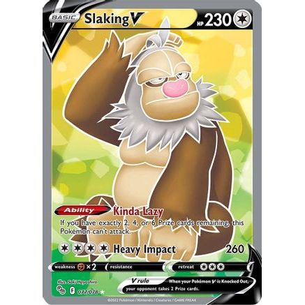 Slaking V (Full Art) 77/78 - Pokemon GO Holofoil