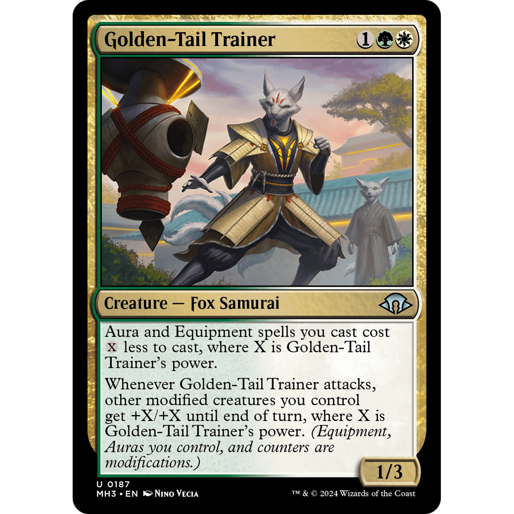 Golden-Tail Trainer (MH3-187) - Modern Horizons 3 Foil