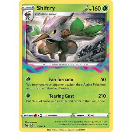 Shiftry 13/196 - SWSH11 Lost Origin Holofoil