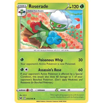 Roserade 15/196 - SWSH11 Lost Origin Reverse Holofoil