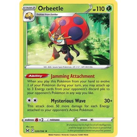 Orbeetle 20/196 - SWSH11 Lost Origin Holofoil