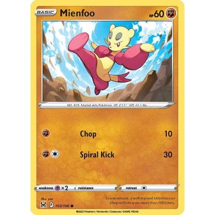 Mienfoo 103/196 - SWSH11 Lost Origin