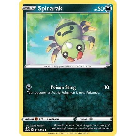 Spinarak 112/196 - SWSH11 Lost Origin Reverse Holofoil