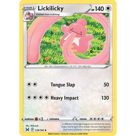 Lickilicky 139/196 - SWSH11 Lost Origin Reverse Holofoil