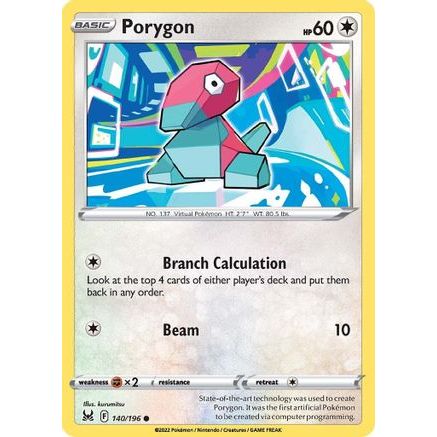 Porygon 140/196 - SWSH11 Lost Origin Reverse Holofoil