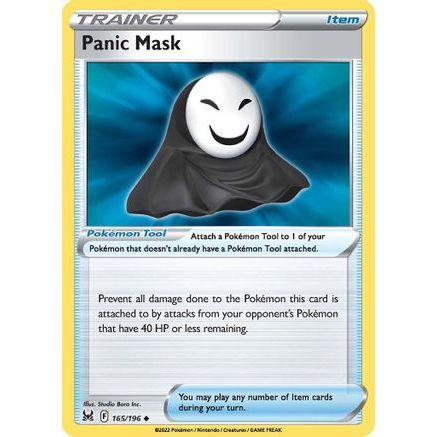 Panic Mask 165/196 - SWSH11 Lost Origin Reverse Holofoil
