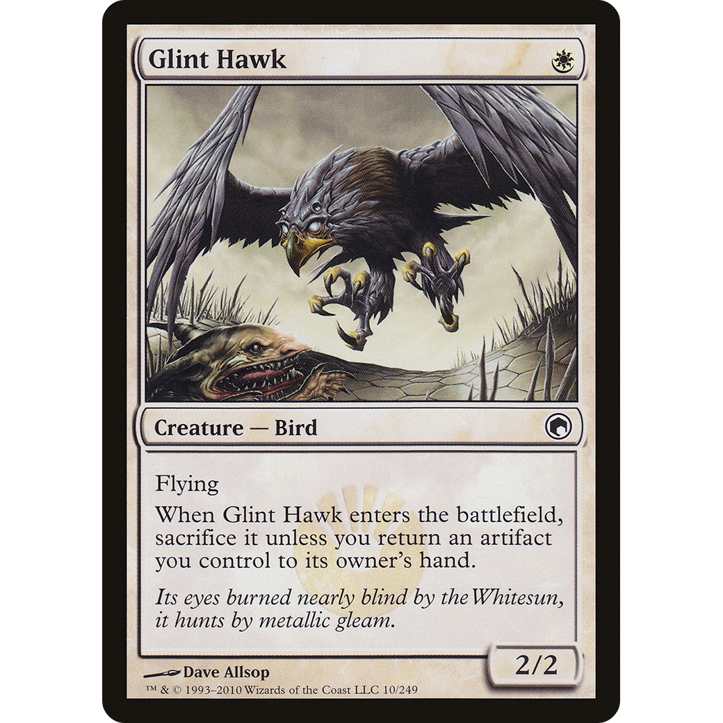 Glint Hawk (SOM-010) - Scars of Mirrodin Foil