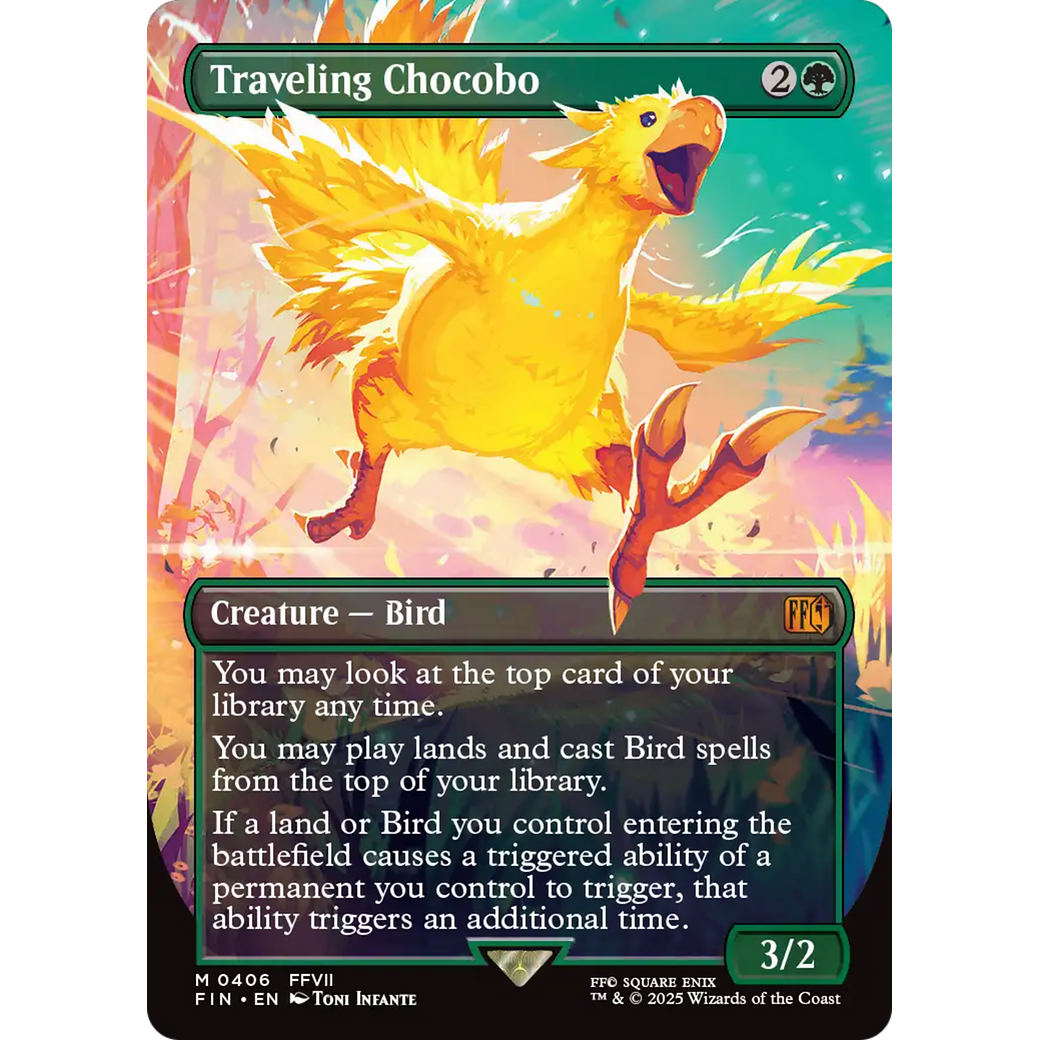 Traveling Chocobo (FIN-406) - FINAL FANTASY (Borderless) Foil