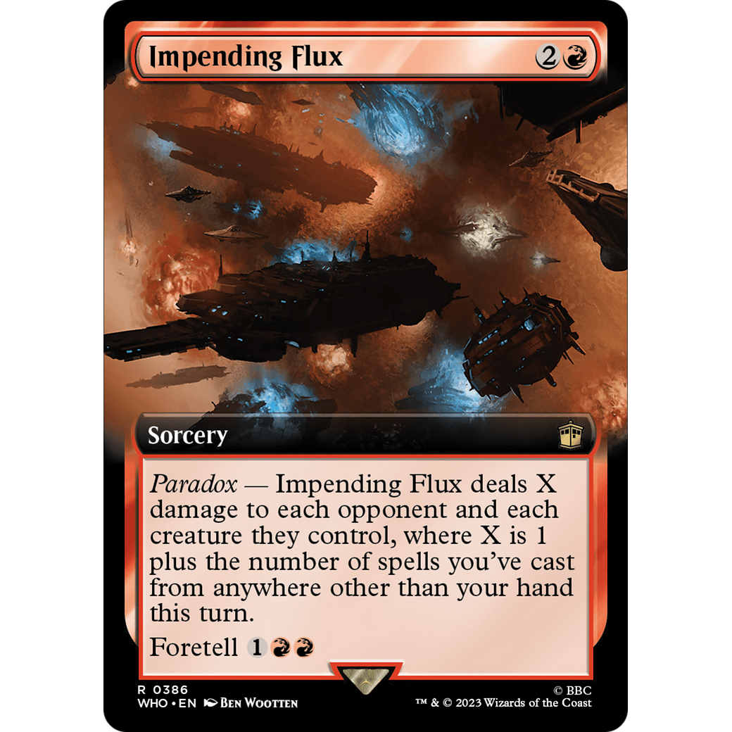 Impending Flux (Extended Art) (WHO-386) - Doctor Who: (Extended Art) Foil