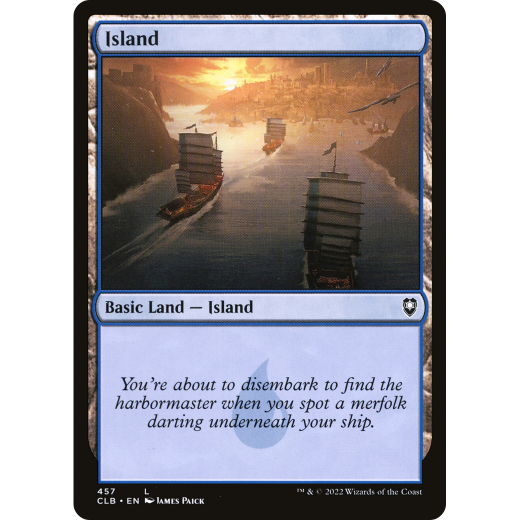 Island (CLB-457) - Commander Legends: Battle for Baldur's Gate Foil