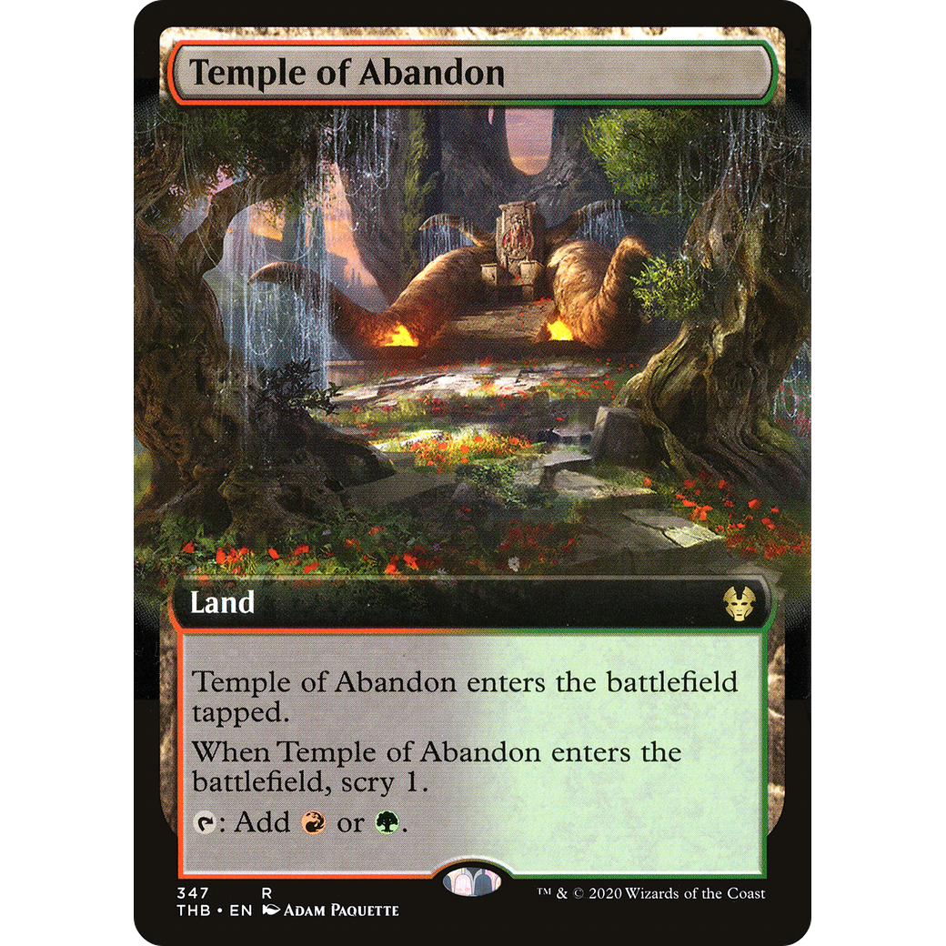 Temple of Abandon (THB-347) - Theros Beyond Death: (Extended Art)