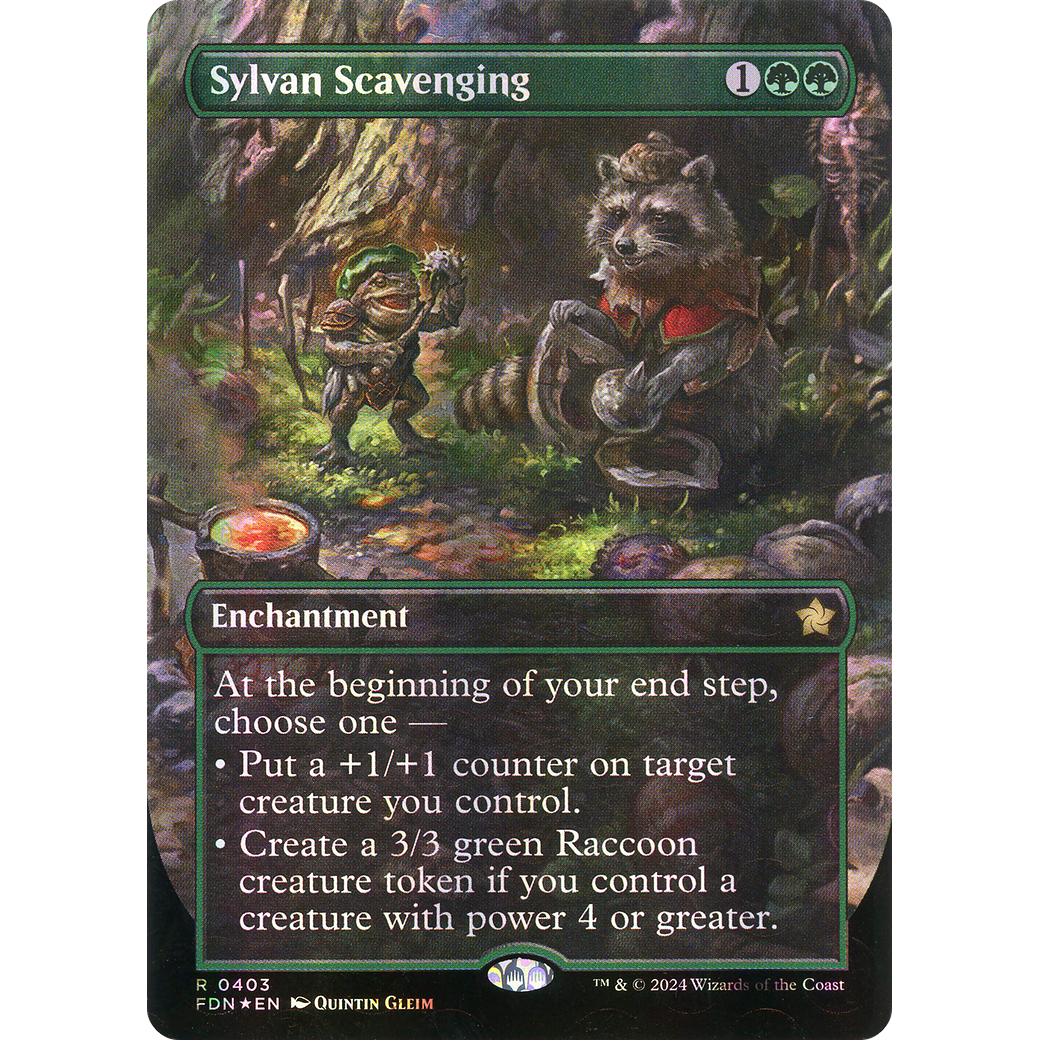 Sylvan Scavenging (FDN-403) - Foundations (Borderless) Foil