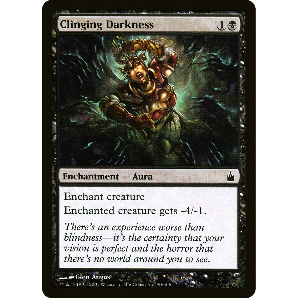 Clinging Darkness (RAV-080) - Ravnica: City of Guilds Foil
