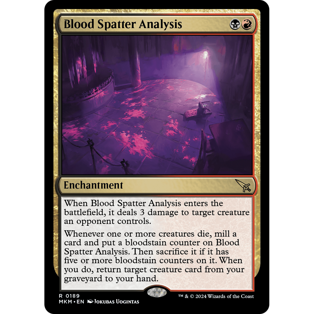 Blood Spatter Analysis (MKM-189) - Murders at Karlov Manor