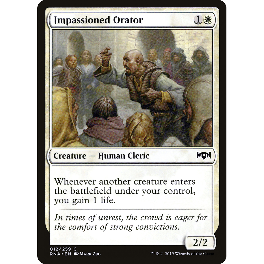 Impassioned Orator (RNA-012) - Ravnica Allegiance