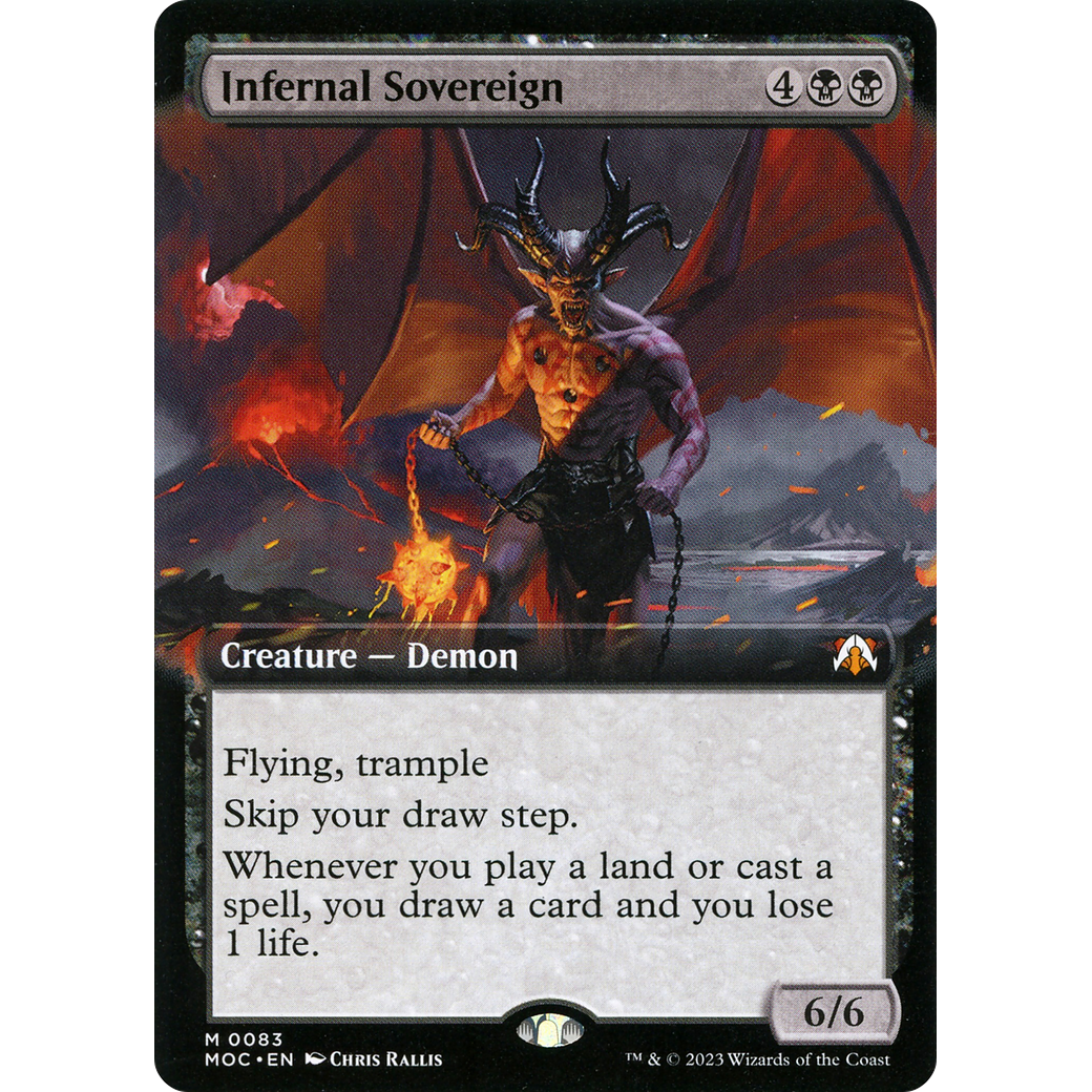 Infernal Sovereign (MOC-083) - March of the Machine Commander: (Extended Art) Foil