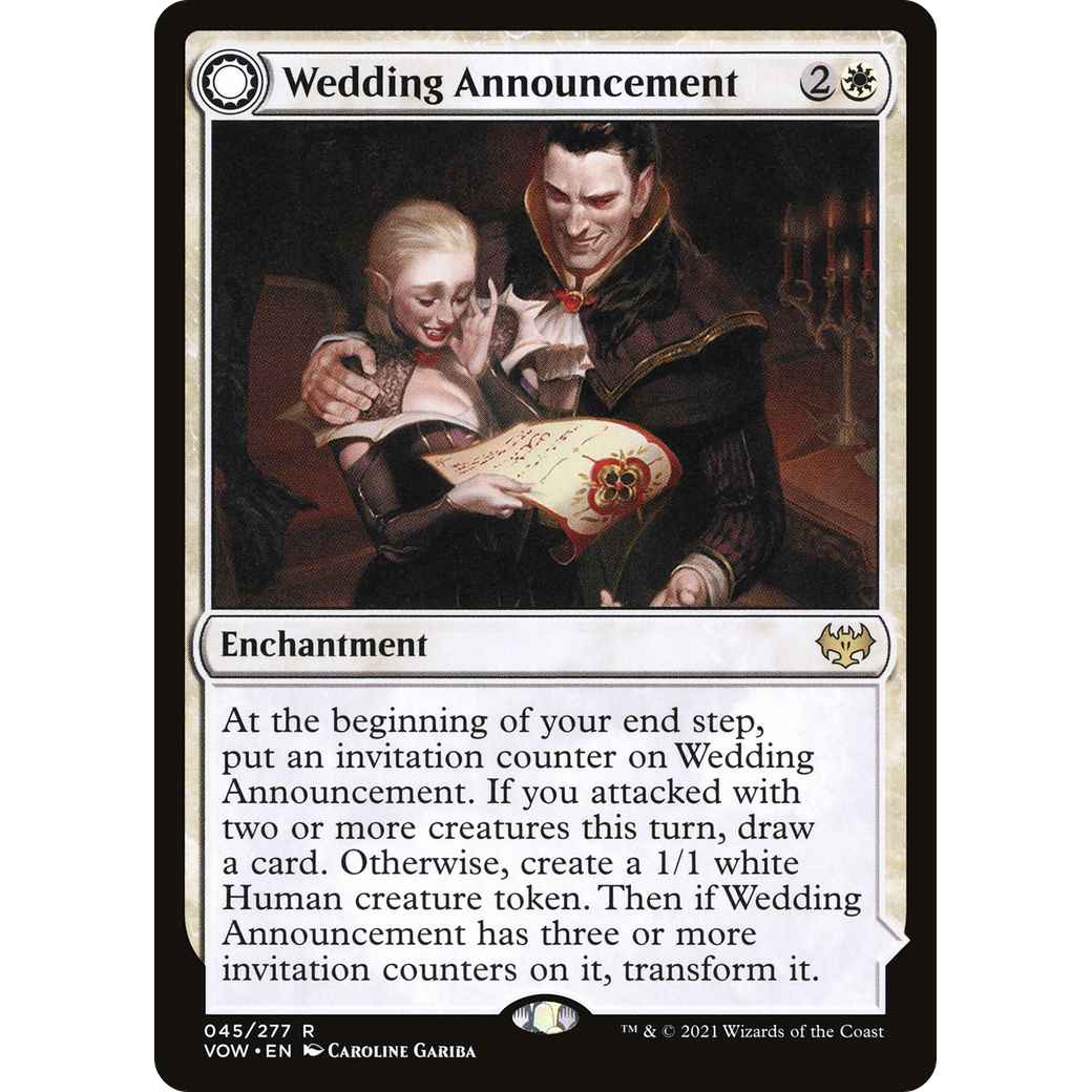 Wedding Announcement (VOW-045) - Innistrad: Crimson Vow: (Double Faced Transform) Foil