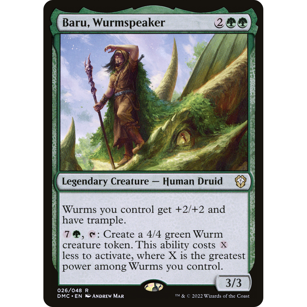 Baru, Wurmspeaker (DMC-026) - Dominaria United Commander Foil