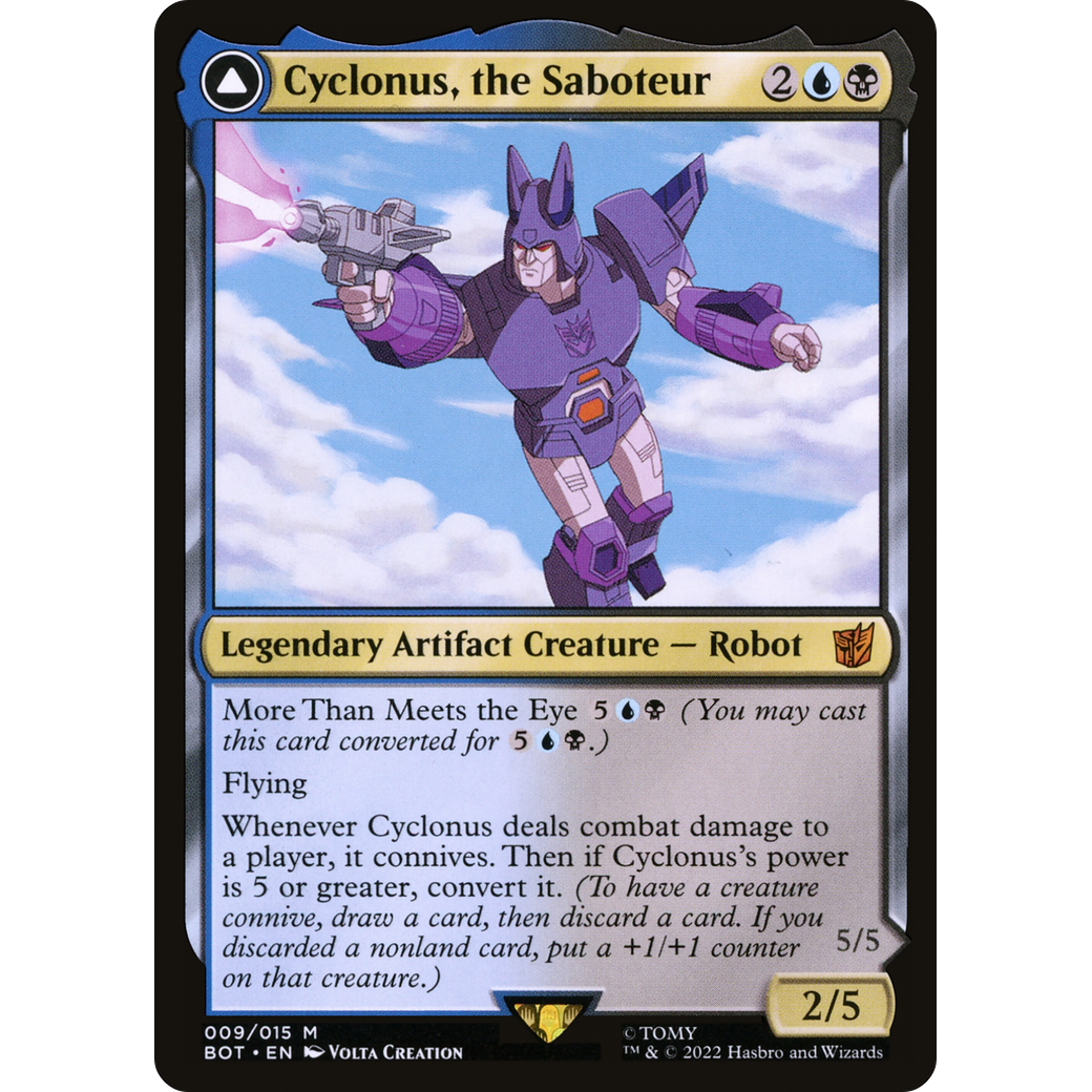 Cyclonus, the Saboteur (BOT-009) - Transformers: (convertdfc) Foil