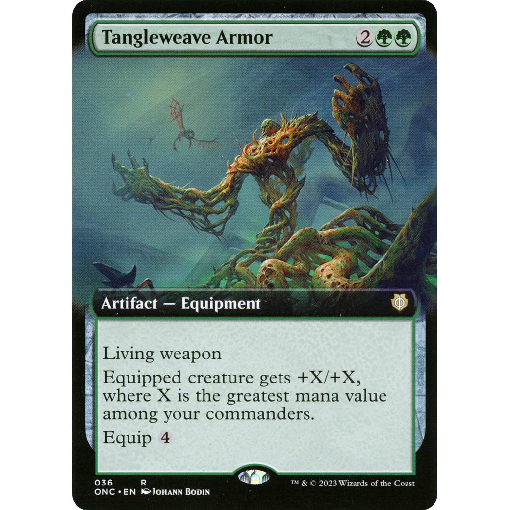 Tangleweave Armor (ONC-036) - Phyrexia: All Will Be One Commander: (Extended Art) Foil