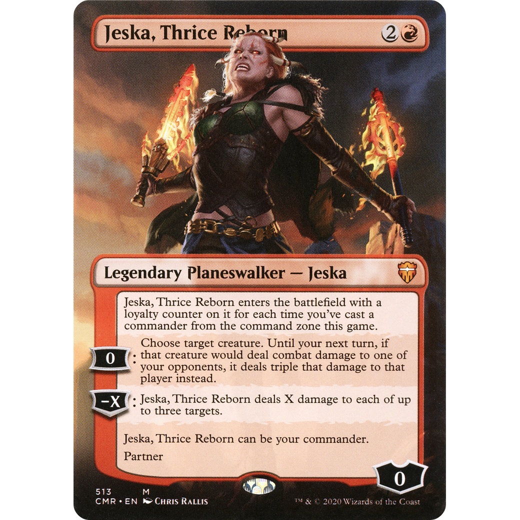 Jeska, Thrice Reborn (Borderless) (CMR-513) - Commander Legends (Borderless)