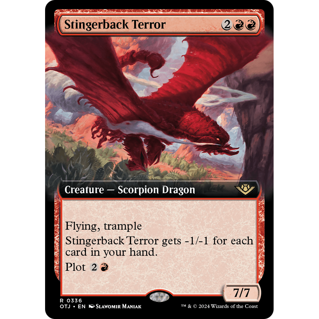Stingerback Terror (OTJ-336) - Outlaws of Thunder Junction: (Extended Art)