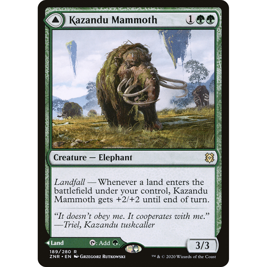Kazandu Mammoth (ZNR-189) - Zendikar Rising Foil