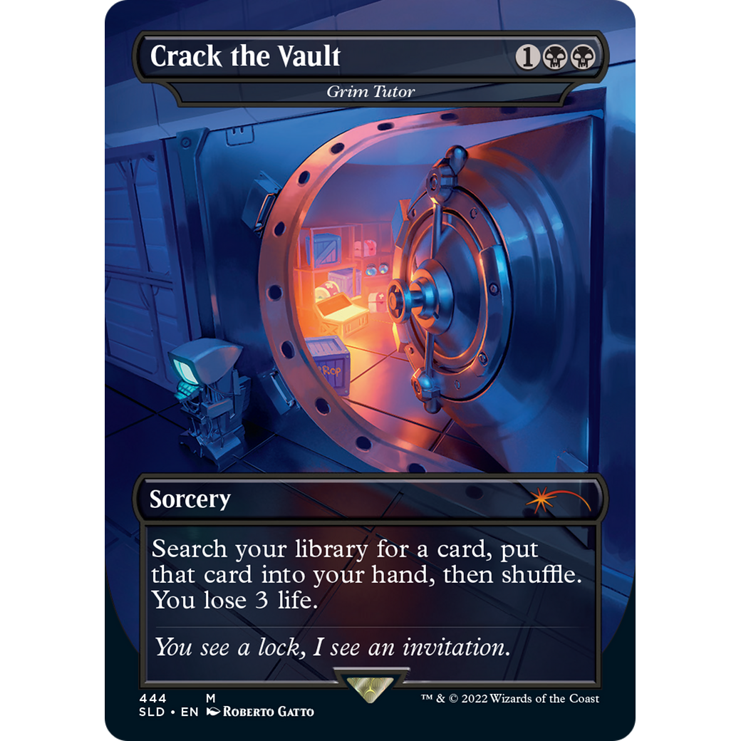 Crack the Vault - Grim Tutor (SLD-444) - Secret Lair Drop / Crack the Vault (Borderless)