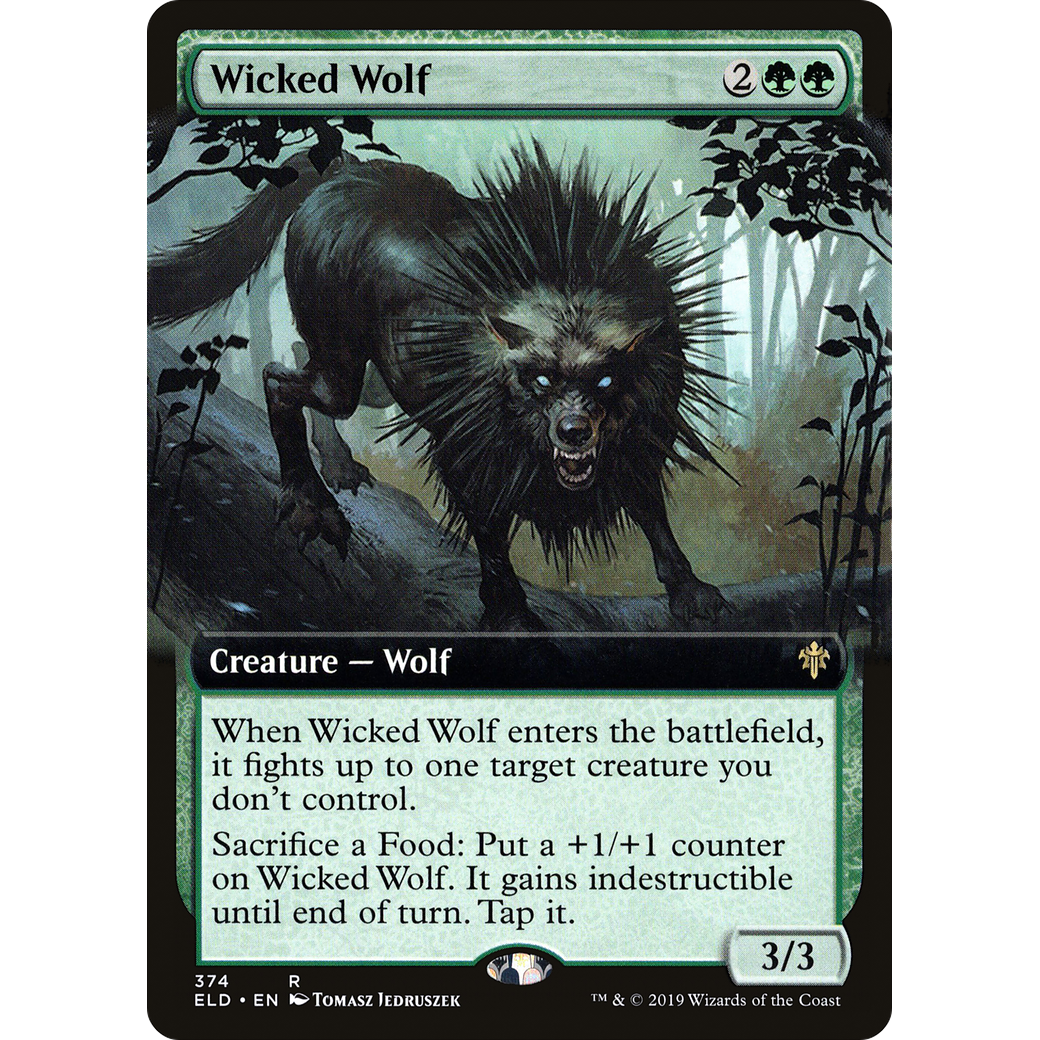 Wicked Wolf (Extended Art) (ELD-374) - Throne of Eldraine: (Extended Art)