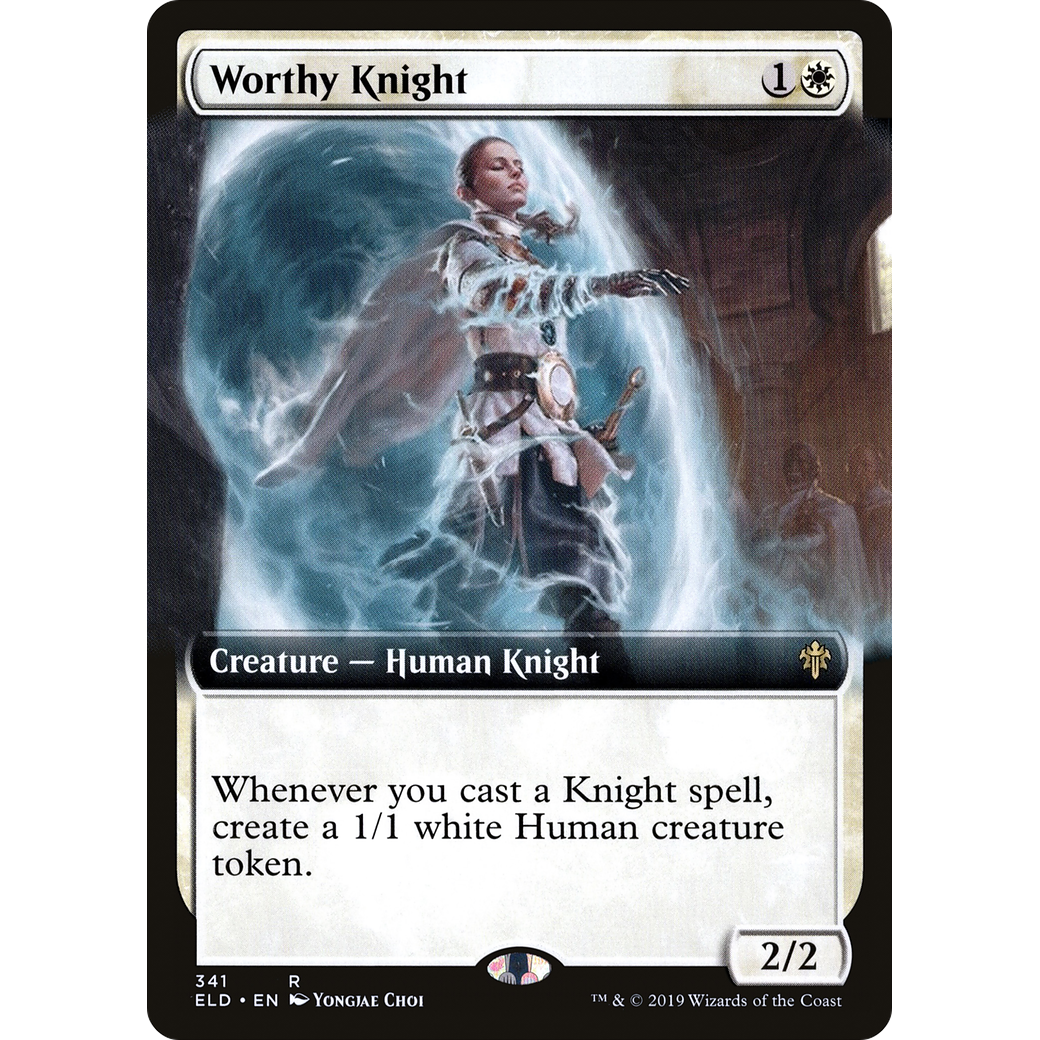 Worthy Knight (Extended Art) (ELD-341) - Throne of Eldraine: (Extended Art) Foil