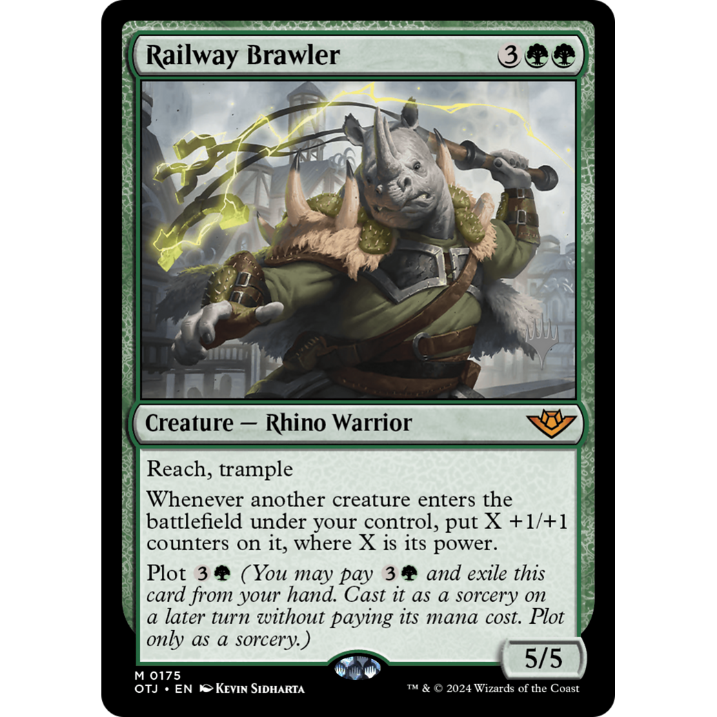 Railway Brawler (PPOTJ-175P) - Outlaws of Thunder Junction Promos Foil