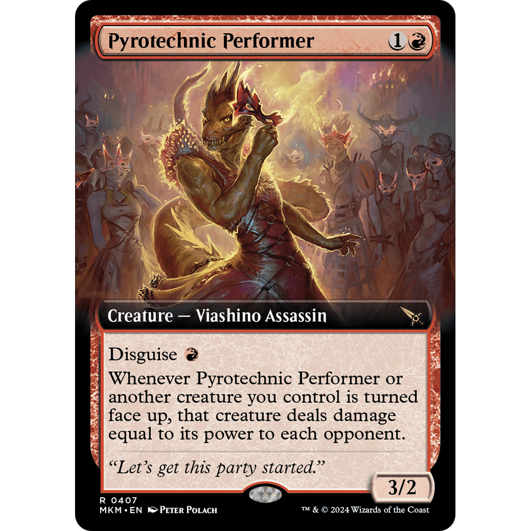 Pyrotechnic Performer (MKM-407) - Murders at Karlov Manor: (Extended Art) Foil