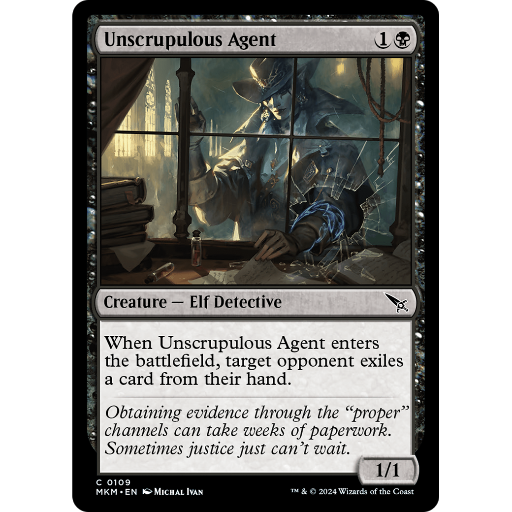 Unscrupulous Agent (MKM-109) - Murders at Karlov Manor Foil