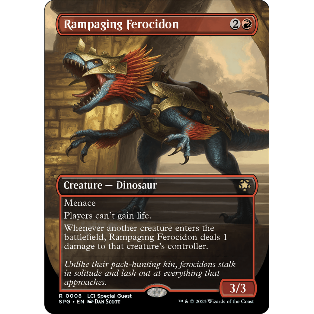 Rampaging Ferocidon (Borderless) (SPG-008) - Special Guests (Borderless) Foil