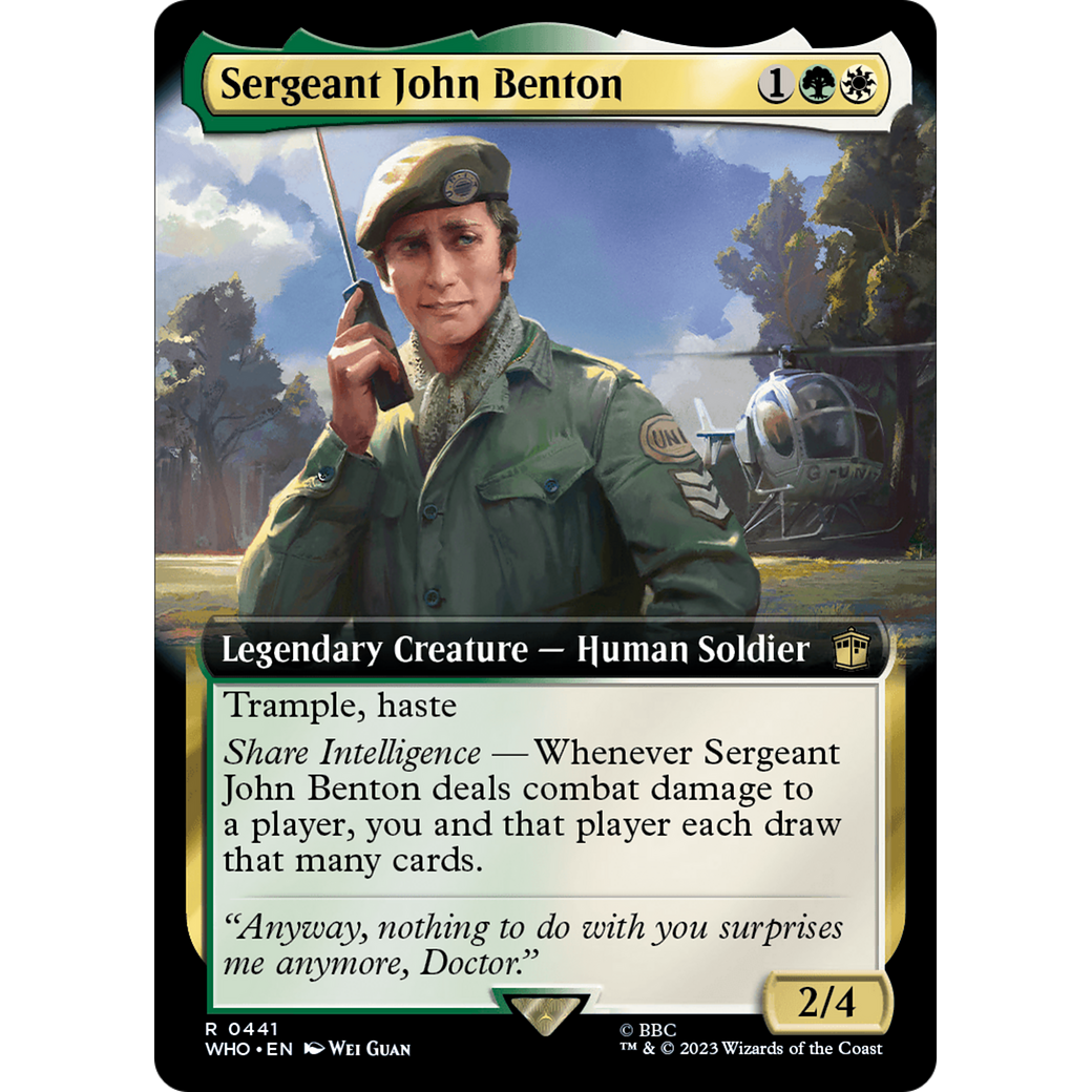 Sergeant John Benton (Extended Art) (WHO-441) - Doctor Who: (Extended Art) Foil