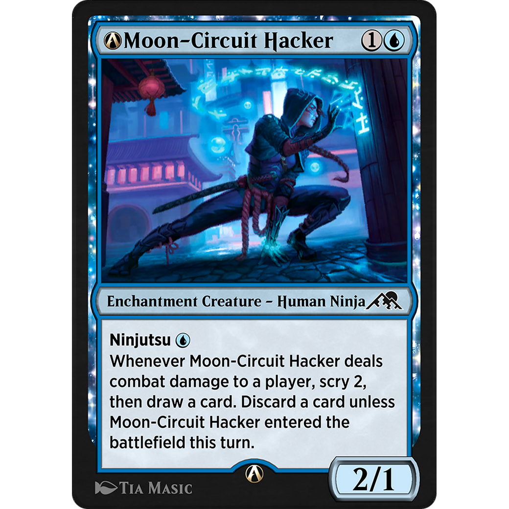 A-Moon-Circuit Hacker (NEO-A-67) - Kamigawa: Neon Dynasty: (enchantment)