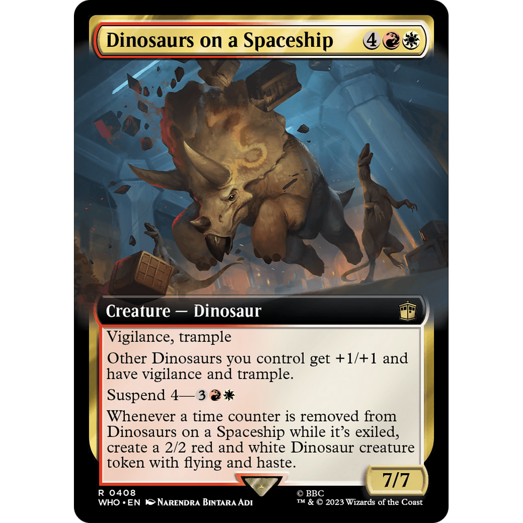 Dinosaurs on a Spaceship (Extended Art) (WHO-408) - Doctor Who: (Extended Art)