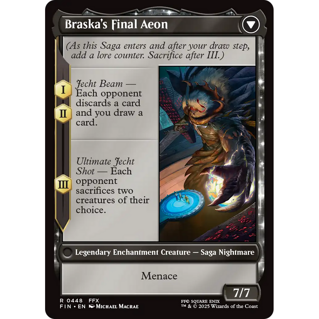 Jecht, Reluctant Guardian // Braska's Final Aeon (FIN-448) - FINAL FANTASY: (enchantment, Extended Art) Foil